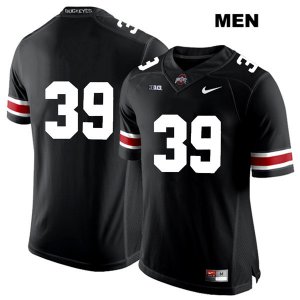 Men's NCAA Ohio State Buckeyes Malik Harrison #39 College Stitched No Name Authentic Nike White Number Black Football Jersey ZW20S24YH